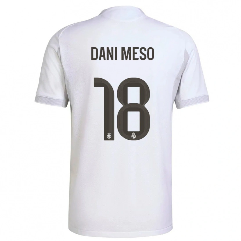 Danxen Mænd Dani Meso #18 Hvid Gul Hjemmebane Spillertrøjer 2025/26 Trøje T-Shirt
