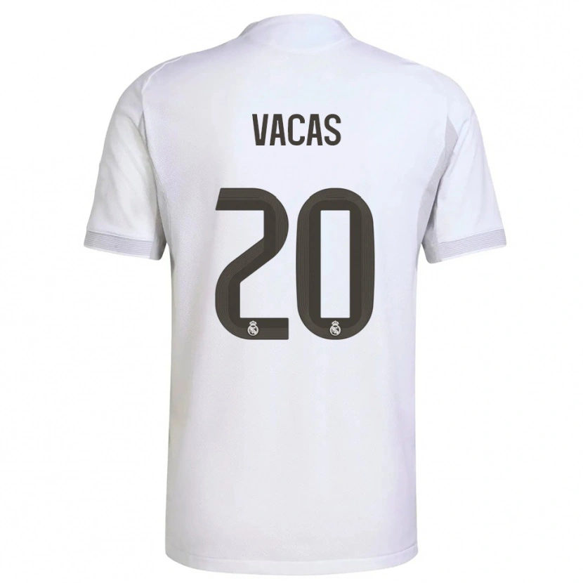 Danxen Mænd Juan Vacas #20 Hvid Gul Hjemmebane Spillertrøjer 2025/26 Trøje T-Shirt