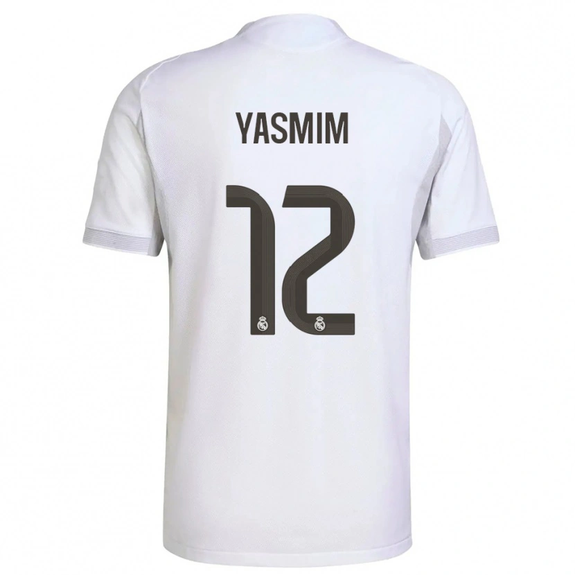 Danxen Mænd Yasmim Assis Ribeiro #12 Hvid Gul Hjemmebane Spillertrøjer 2025/26 Trøje T-Shirt