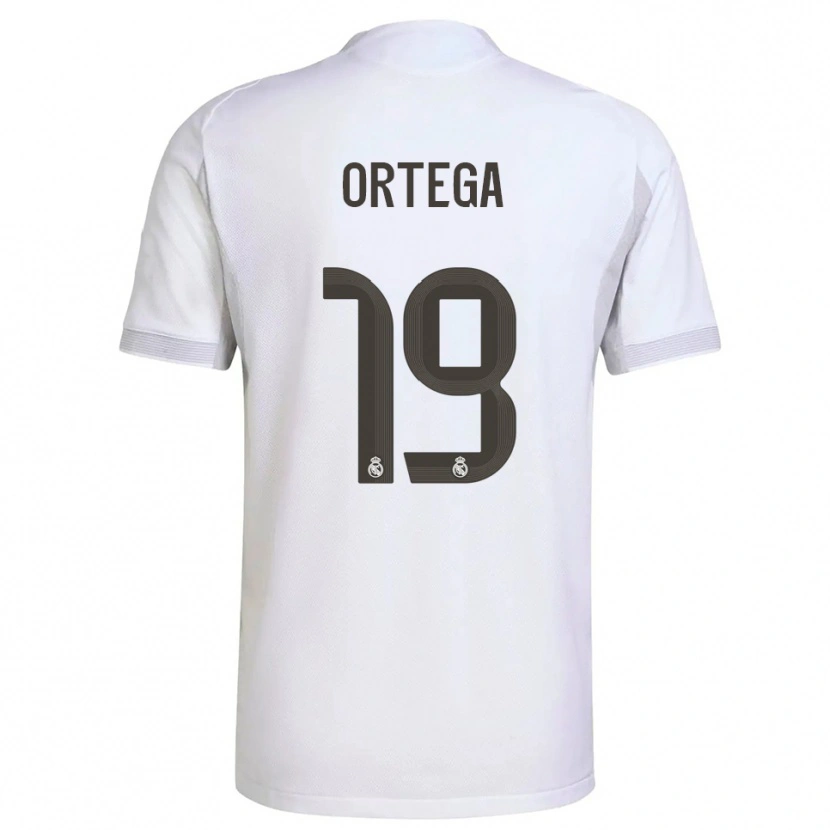 Danxen Mænd Jacobo Ortega #19 Hvid Gul Hjemmebane Spillertrøjer 2025/26 Trøje T-Shirt