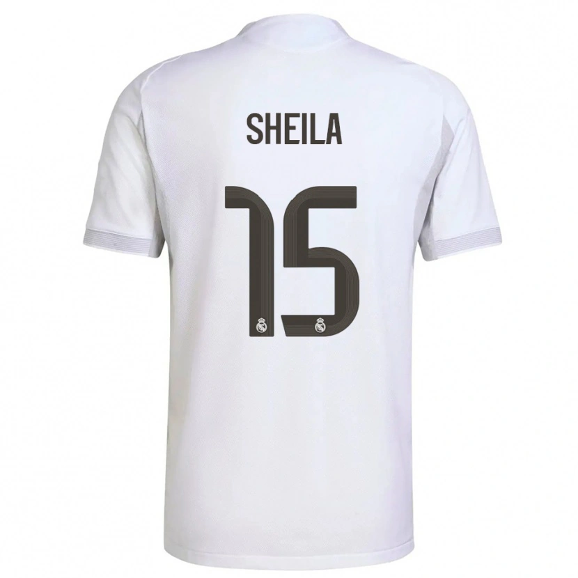 Danxen Mænd Sheila García #15 Hvid Gul Hjemmebane Spillertrøjer 2025/26 Trøje T-Shirt