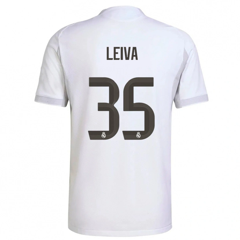Danxen Mænd Álvaro Leiva #35 Hvid Gul Hjemmebane Spillertrøjer 2025/26 Trøje T-Shirt