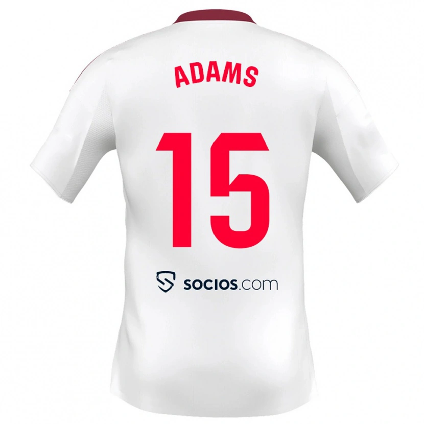 Danxen Mænd Akor Adams #15 Hvid Rød Hjemmebane Spillertrøjer 2025/26 Trøje T-Shirt