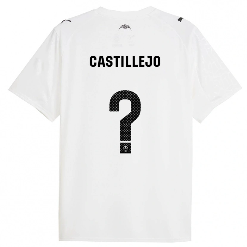 Danxen Mænd Samu Castillejo #0 Hvid Sort Hjemmebane Spillertrøjer 2025/26 Trøje T-Shirt