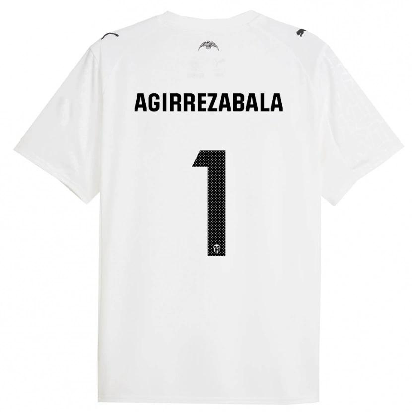 Danxen Mænd Julen Agirrezabala #1 Hvid Sort Hjemmebane Spillertrøjer 2025/26 Trøje T-Shirt