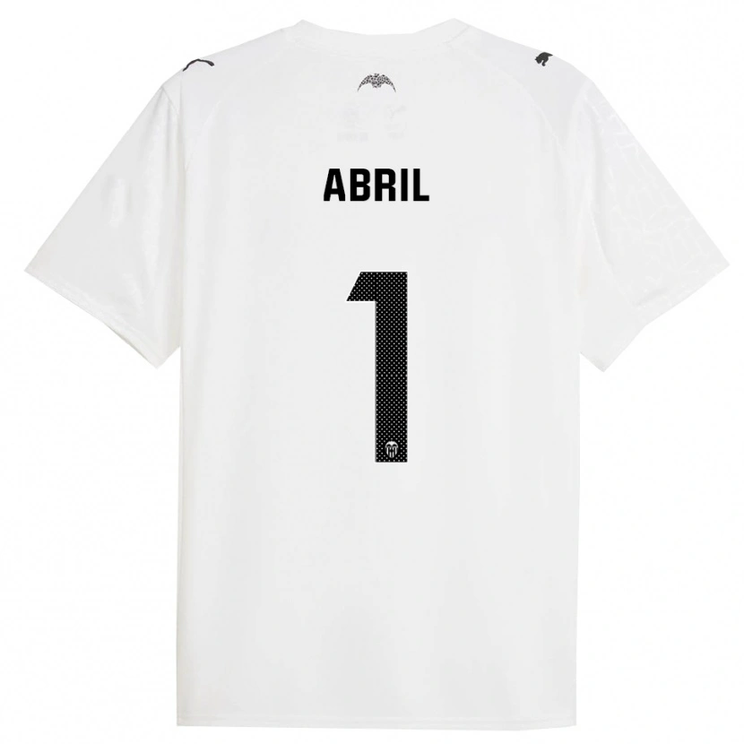 Danxen Mænd Vicent Abril #1 Hvid Sort Hjemmebane Spillertrøjer 2025/26 Trøje T-Shirt