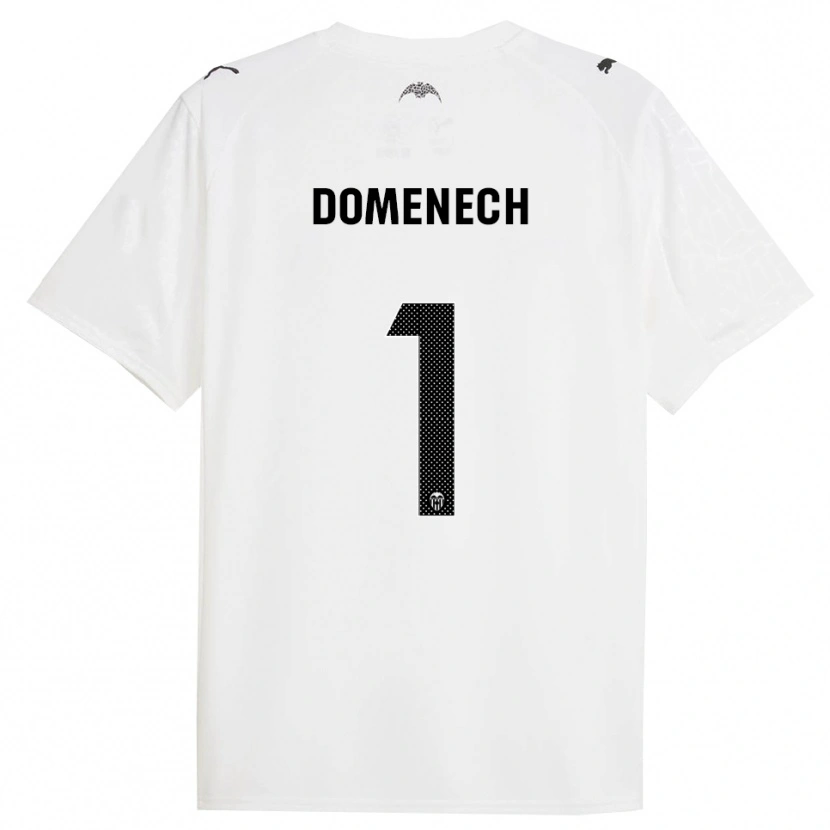 Danxen Mænd Jaume Domenech #1 Hvid Sort Hjemmebane Spillertrøjer 2025/26 Trøje T-Shirt