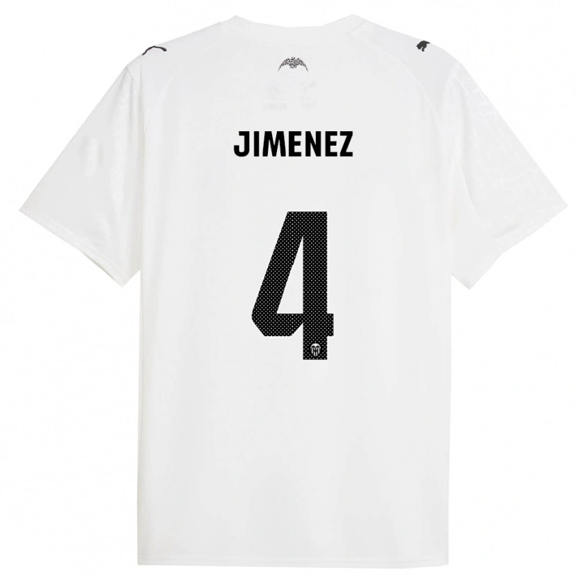 Danxen Mænd Maria Jimenez #4 Hvid Sort Hjemmebane Spillertrøjer 2025/26 Trøje T-Shirt