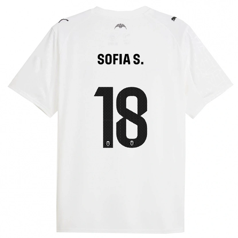 Danxen Mænd Sofia Silva #18 Hvid Sort Hjemmebane Spillertrøjer 2025/26 Trøje T-Shirt