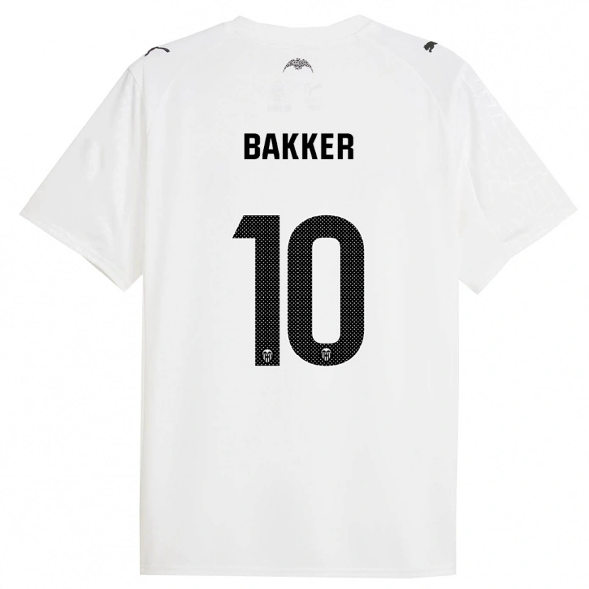 Danxen Mænd Linda Bakker #10 Hvid Sort Hjemmebane Spillertrøjer 2025/26 Trøje T-Shirt