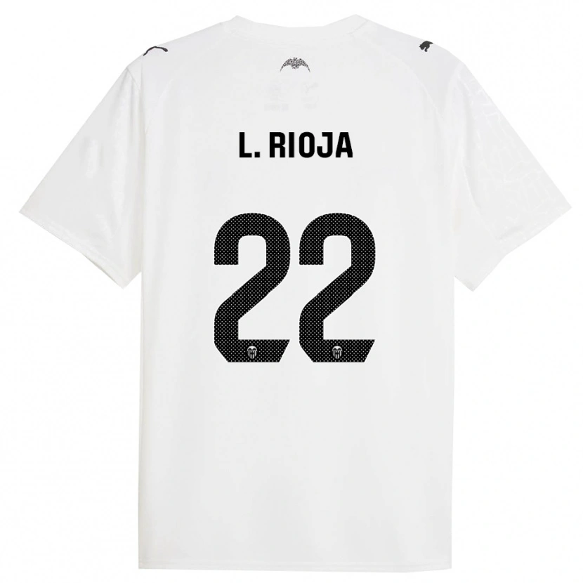 Danxen Mænd Luis Rioja #22 Hvid Sort Hjemmebane Spillertrøjer 2025/26 Trøje T-Shirt