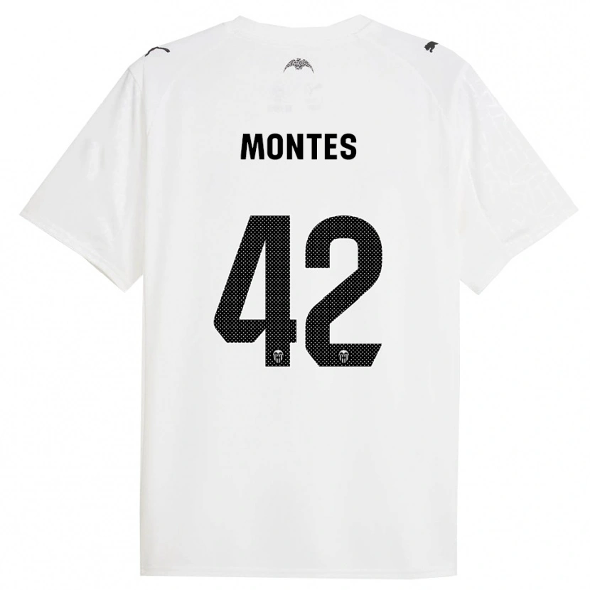 Danxen Mænd Jan Montes #42 Hvid Sort Hjemmebane Spillertrøjer 2025/26 Trøje T-Shirt