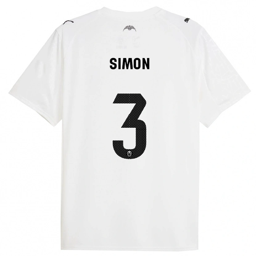 Danxen Mænd Bénédicte Simon #3 Hvid Sort Hjemmebane Spillertrøjer 2025/26 Trøje T-Shirt