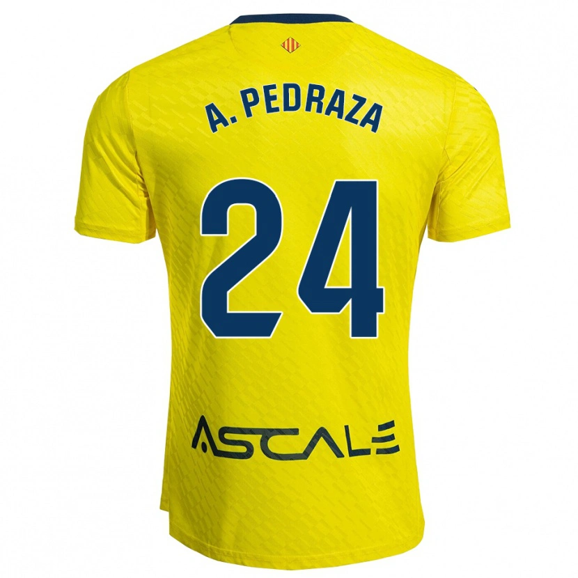 Danxen Mænd Alfonso Pedraza #24 Gul Navy Hjemmebane Spillertrøjer 2025/26 Trøje T-Shirt