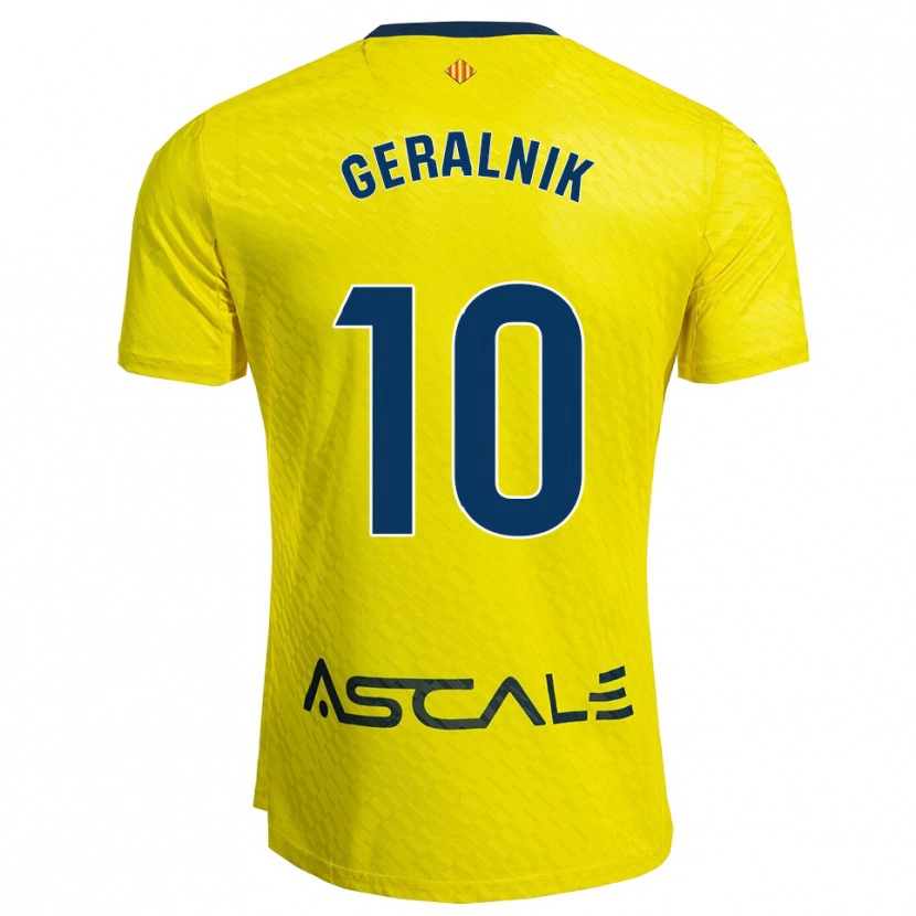 Danxen Mænd Tiago Geralnik #10 Gul Navy Hjemmebane Spillertrøjer 2025/26 Trøje T-Shirt