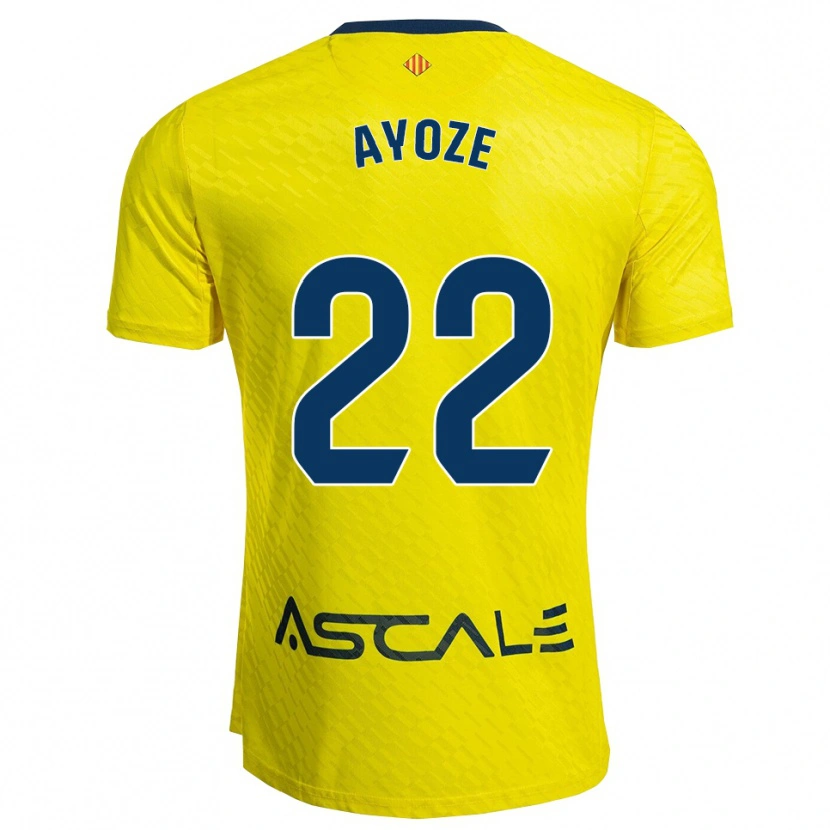 Danxen Mænd Ayoze Pérez #22 Gul Navy Hjemmebane Spillertrøjer 2025/26 Trøje T-Shirt