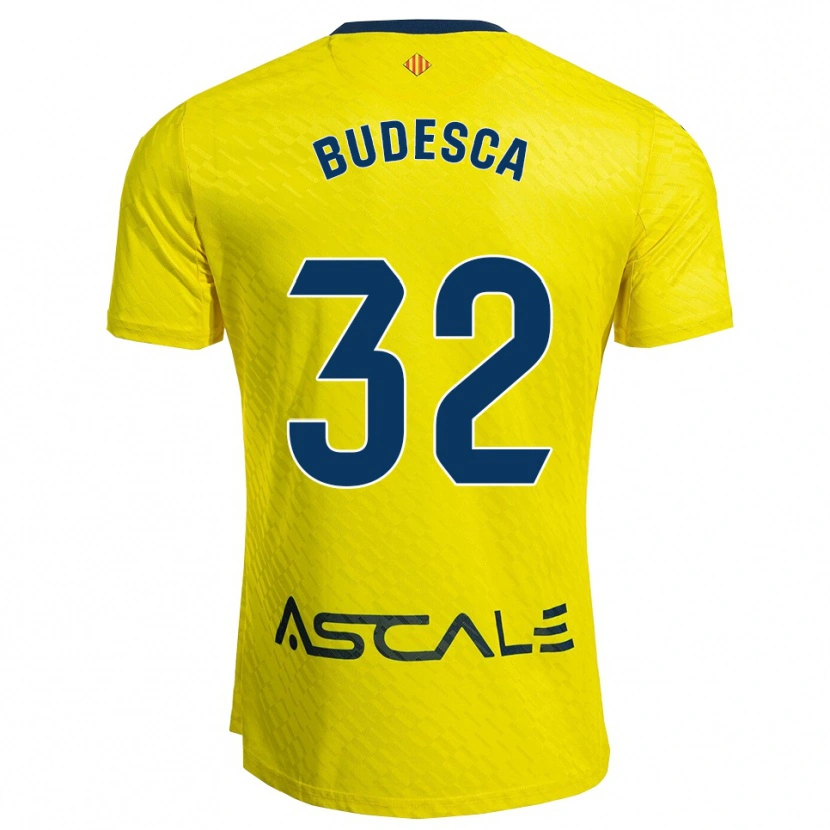 Danxen Mænd Daniel Budesca #32 Gul Navy Hjemmebane Spillertrøjer 2025/26 Trøje T-Shirt