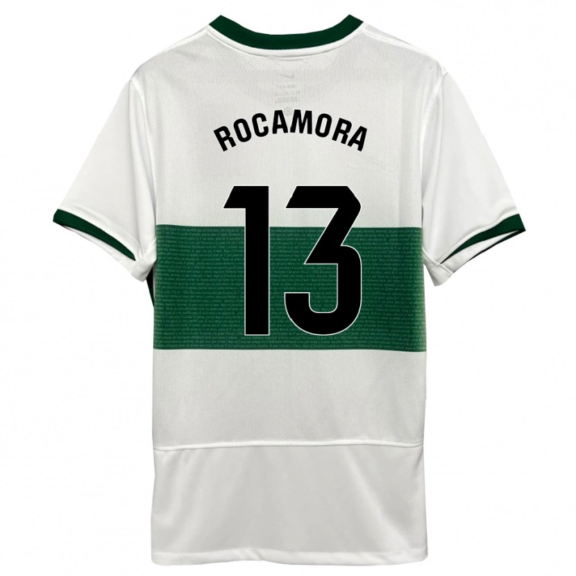 Danxen Mænd María Rocamora Díaz #13 Hvid Grøn Hjemmebane Spillertrøjer 2025/26 Trøje T-Shirt
