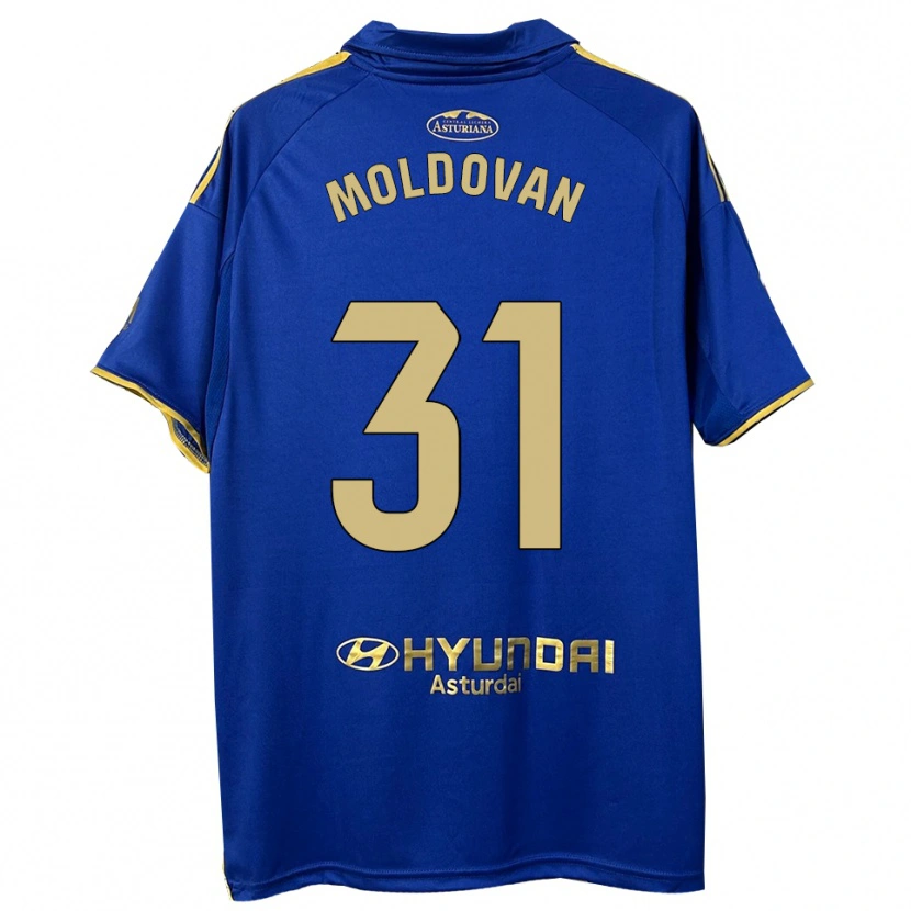 Danxen Mænd Horațiu Moldovan #31 Blå Guld Hjemmebane Spillertrøjer 2025/26 Trøje T-Shirt