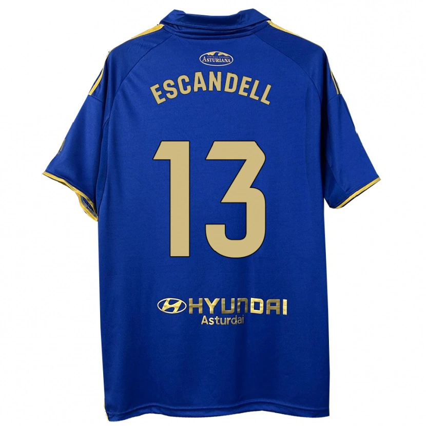 Danxen Mænd Aarón Escandell #13 Blå Guld Hjemmebane Spillertrøjer 2025/26 Trøje T-Shirt