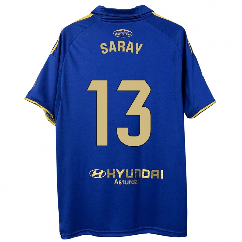 Danxen Mænd Saray Vázquez Alonso #13 Blå Guld Hjemmebane Spillertrøjer 2025/26 Trøje T-Shirt