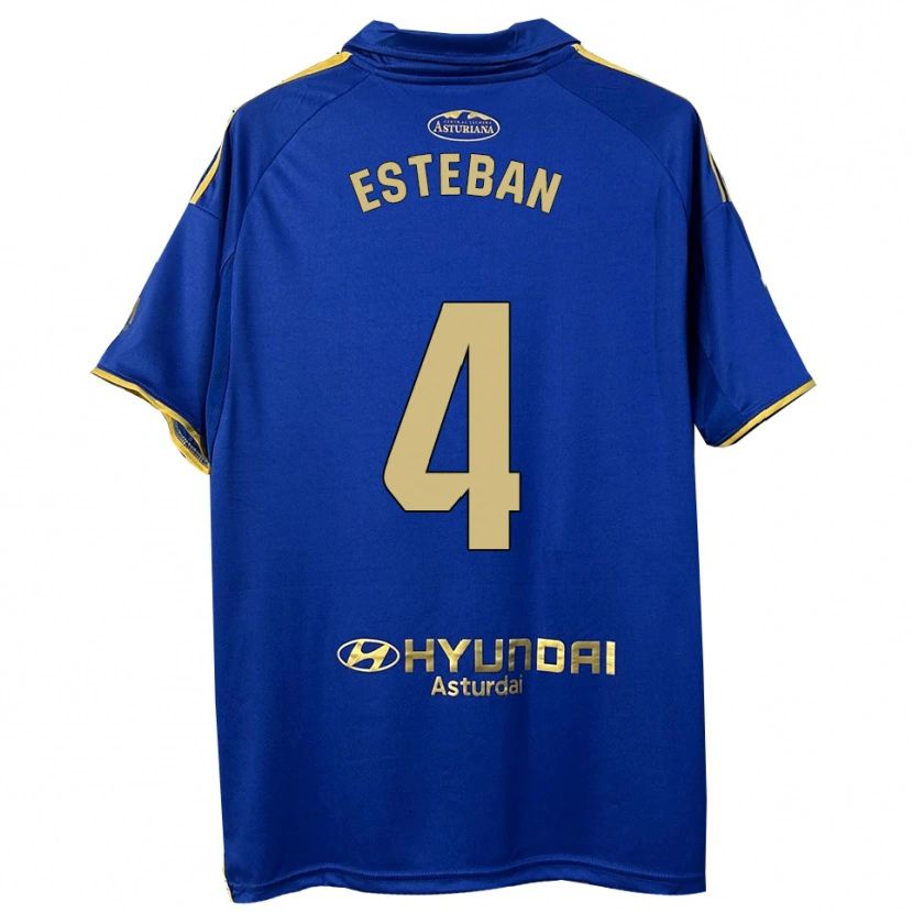 Danxen Mænd Marco Esteban #4 Blå Guld Hjemmebane Spillertrøjer 2025/26 Trøje T-Shirt