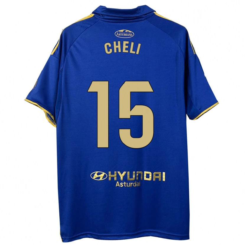 Danxen Mænd Cheli #15 Blå Guld Hjemmebane Spillertrøjer 2025/26 Trøje T-Shirt