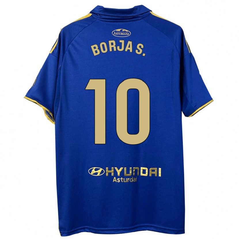 Danxen Mænd Borja Sánchez #10 Blå Guld Hjemmebane Spillertrøjer 2025/26 Trøje T-Shirt