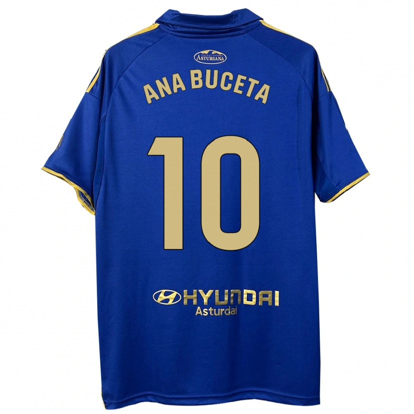 Danxen Mænd Ana Buceta #10 Blå Guld Hjemmebane Spillertrøjer 2025/26 Trøje T-Shirt