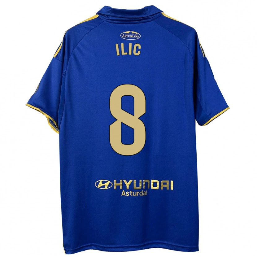Danxen Mænd Luka Ilic #8 Blå Guld Hjemmebane Spillertrøjer 2025/26 Trøje T-Shirt
