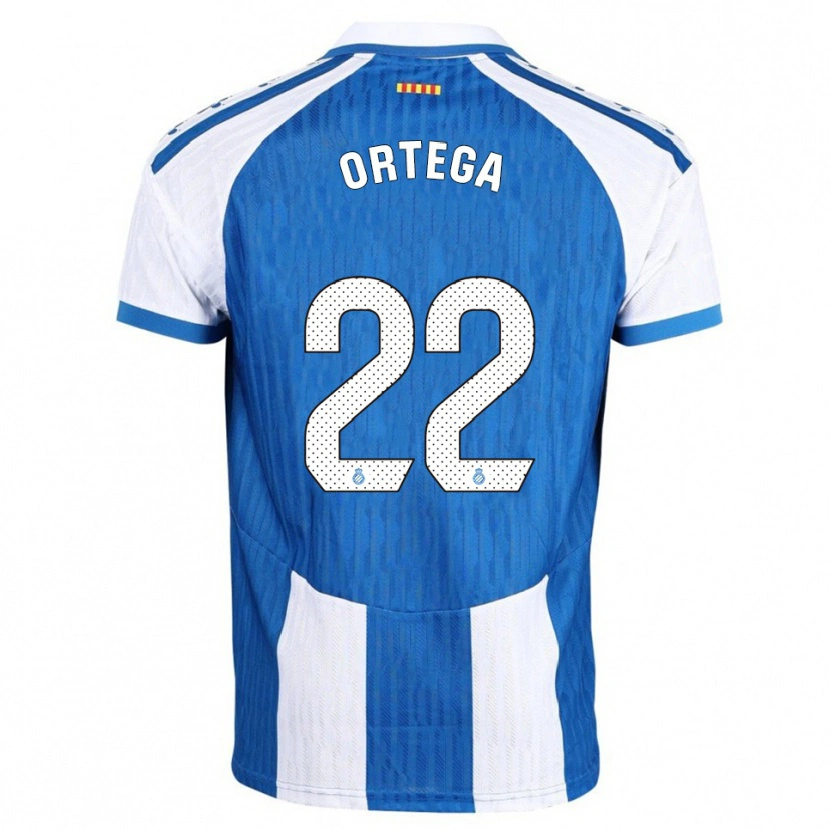 Danxen Mænd Ricard Ortega #22 Blå Hvid Hjemmebane Spillertrøjer 2025/26 Trøje T-Shirt