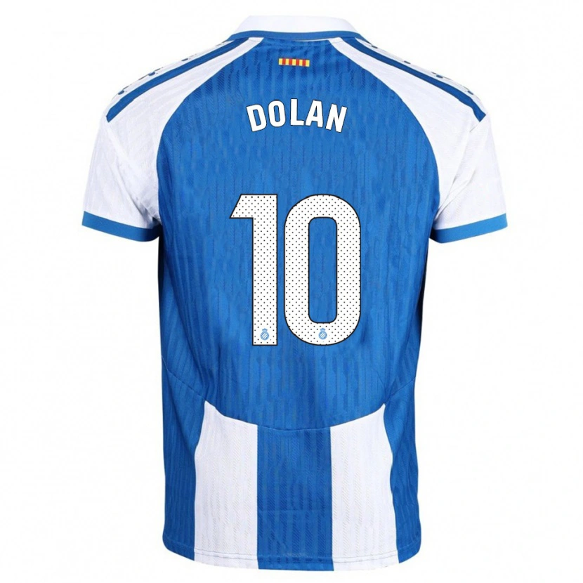 Danxen Mænd Tyrhys Dolan #10 Blå Hvid Hjemmebane Spillertrøjer 2025/26 Trøje T-Shirt