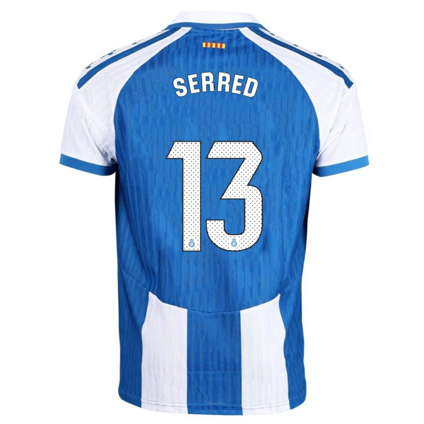Danxen Mænd Llorenç Serred #13 Blå Hvid Hjemmebane Spillertrøjer 2025/26 Trøje T-Shirt