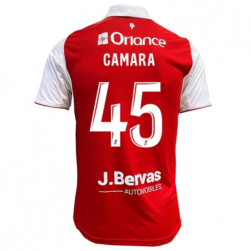 Danxen Mænd Mahdi Camara #45 Rød Hvid Hjemmebane Spillertrøjer 2025/26 Trøje T-Shirt