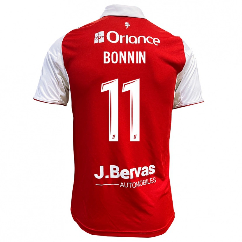 Danxen Mænd Lilian Bonnin #11 Rød Hvid Hjemmebane Spillertrøjer 2025/26 Trøje T-Shirt