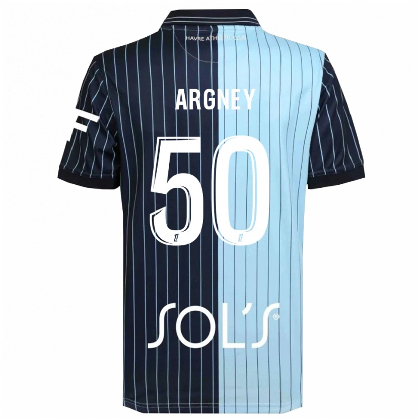Danxen Mænd Paul Argney #50 Navy Himmelblå Hjemmebane Spillertrøjer 2025/26 Trøje T-Shirt