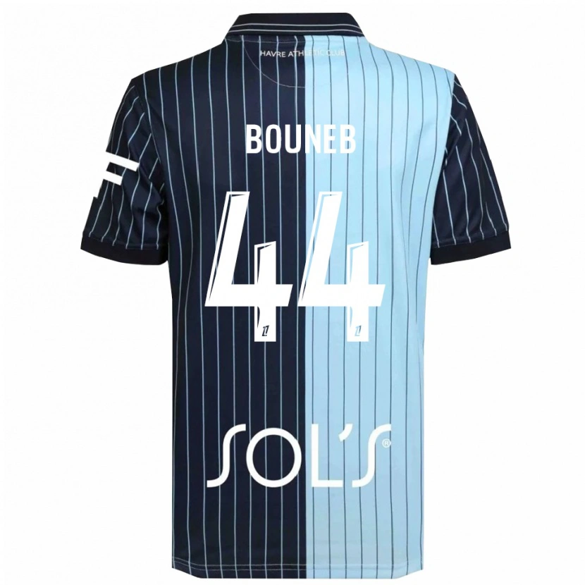 Danxen Mænd Ismaïl Bouneb #44 Navy Himmelblå Hjemmebane Spillertrøjer 2025/26 Trøje T-Shirt