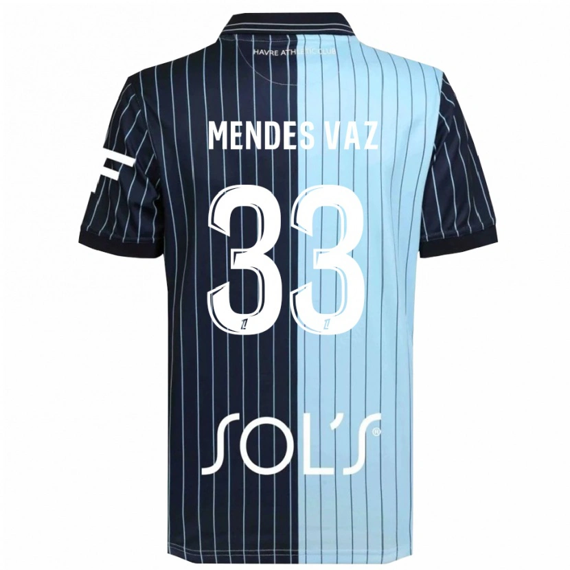 Danxen Mænd Hernâni Mendes Vaz #33 Navy Himmelblå Hjemmebane Spillertrøjer 2025/26 Trøje T-Shirt