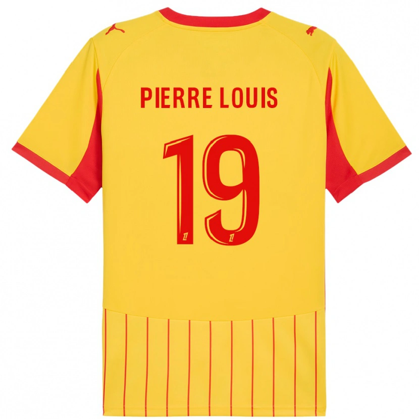 Danxen Mænd Dayana Pierre-Louis #19 Gul Rød Hjemmebane Spillertrøjer 2025/26 Trøje T-Shirt