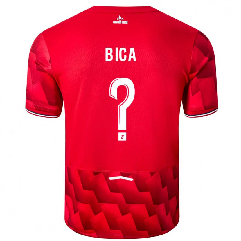 Danxen Mænd Bica #0 Rød Hvid Hjemmebane Spillertrøjer 2025/26 Trøje T-Shirt