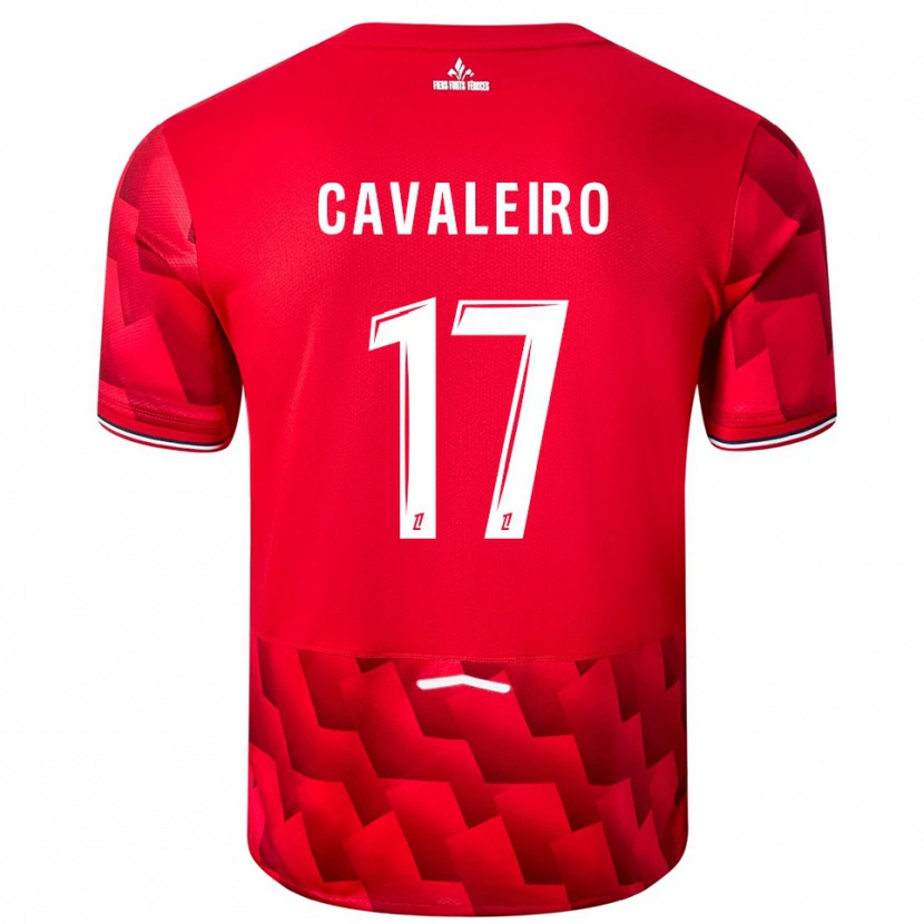 Danxen Mænd Ivan Cavaleiro #17 Rød Hvid Hjemmebane Spillertrøjer 2025/26 Trøje T-Shirt