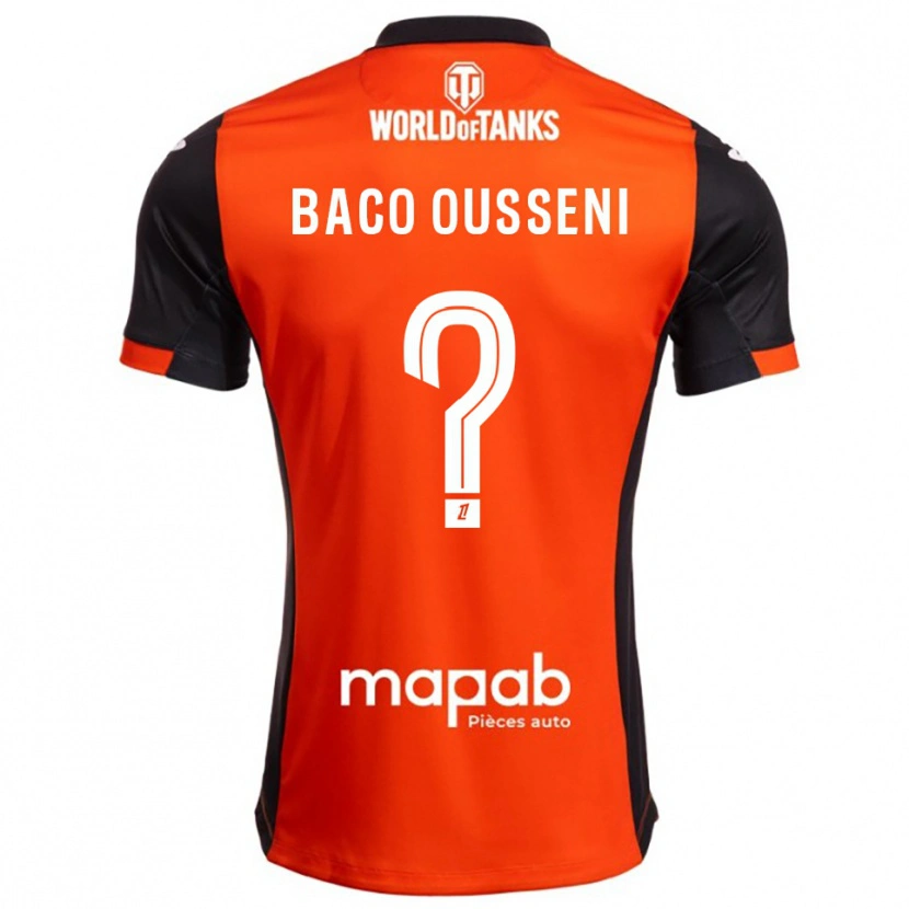 Danxen Mænd Timothée Baco Ousseni #0 Sort Orange Hjemmebane Spillertrøjer 2025/26 Trøje T-Shirt