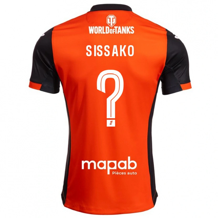 Danxen Mænd Mohamed Sissako #0 Sort Orange Hjemmebane Spillertrøjer 2025/26 Trøje T-Shirt