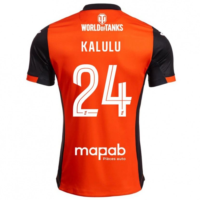 Danxen Mænd Gédéon Kalulu #24 Sort Orange Hjemmebane Spillertrøjer 2025/26 Trøje T-Shirt