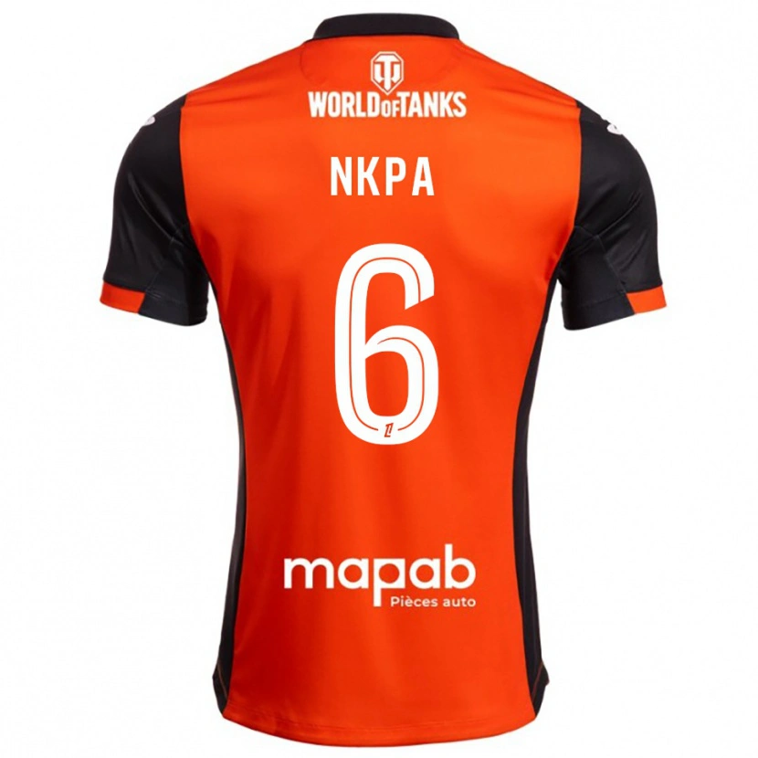 Danxen Mænd Elie Nkpa #6 Sort Orange Hjemmebane Spillertrøjer 2025/26 Trøje T-Shirt