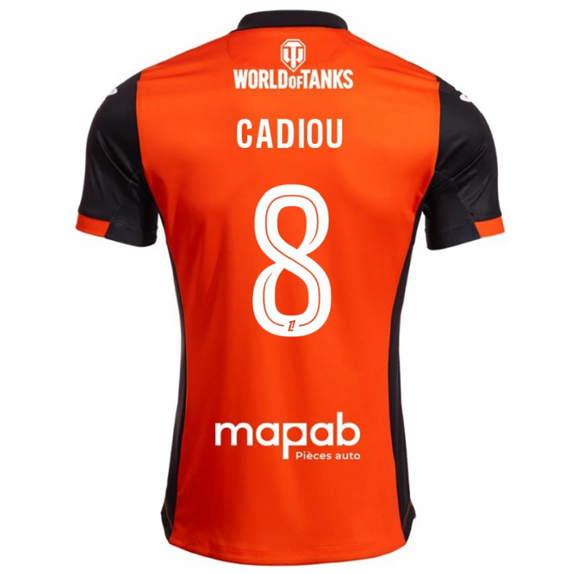 Danxen Mænd Noah Cadiou #8 Sort Orange Hjemmebane Spillertrøjer 2025/26 Trøje T-Shirt