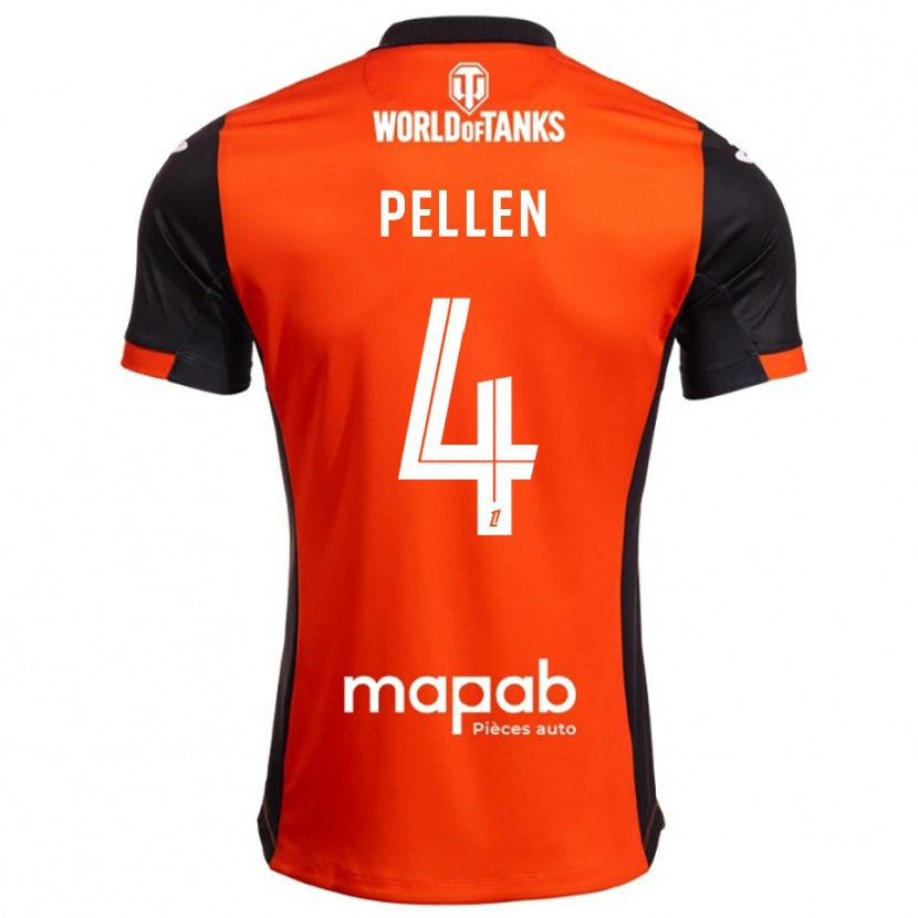 Danxen Mænd Louise Pellen #4 Sort Orange Hjemmebane Spillertrøjer 2025/26 Trøje T-Shirt