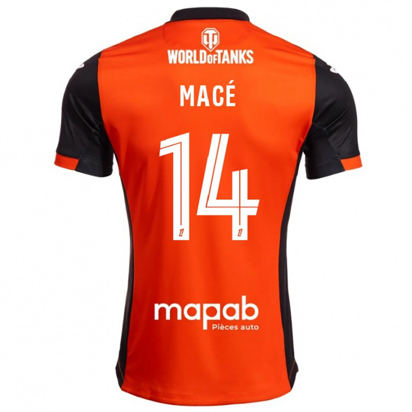 Danxen Mænd Marine Macé #14 Sort Orange Hjemmebane Spillertrøjer 2025/26 Trøje T-Shirt