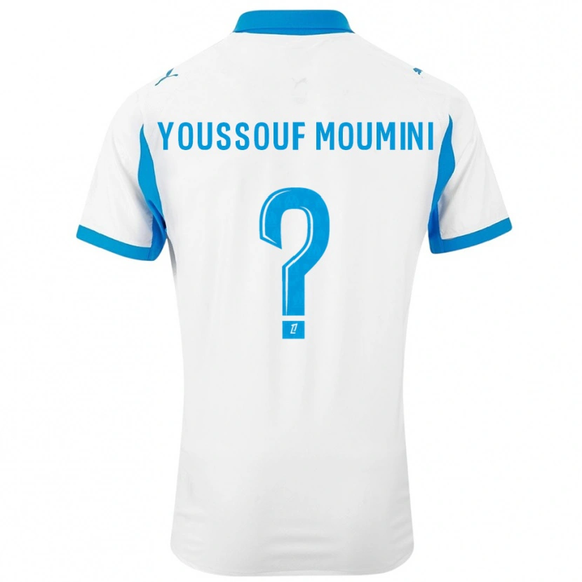 Danxen Mænd Yakine Youssouf Moumini #0 Hvid Himmelblå Hjemmebane Spillertrøjer 2025/26 Trøje T-Shirt