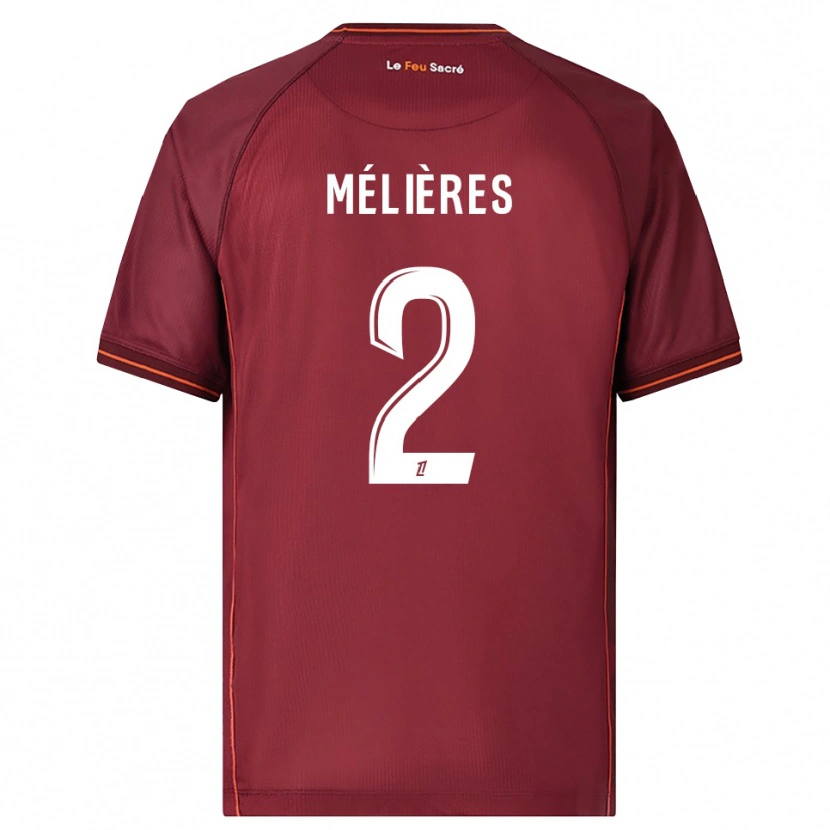Danxen Mænd Cléo Mélières #2 Bordeaux Hvid Hjemmebane Spillertrøjer 2025/26 Trøje T-Shirt